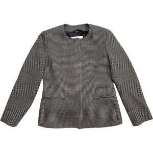 MaxMara Black and‎ White Checkered Blazer